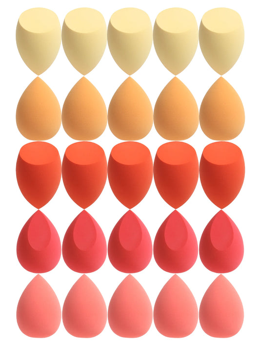 25 Beauty Eggs (Makeup Sponges), Foundation Make-Up Mixed Beauty Sponges, Liquid, Cream and Powder Flawless, Multi-Color Makeup