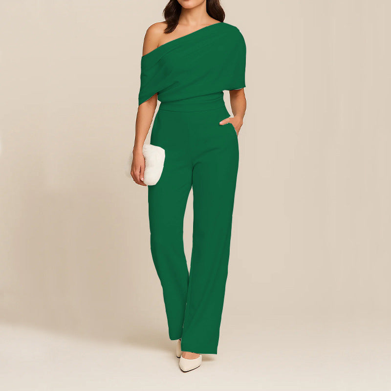 Fashion Slimming One-Shoulder Women's Jumpsuit