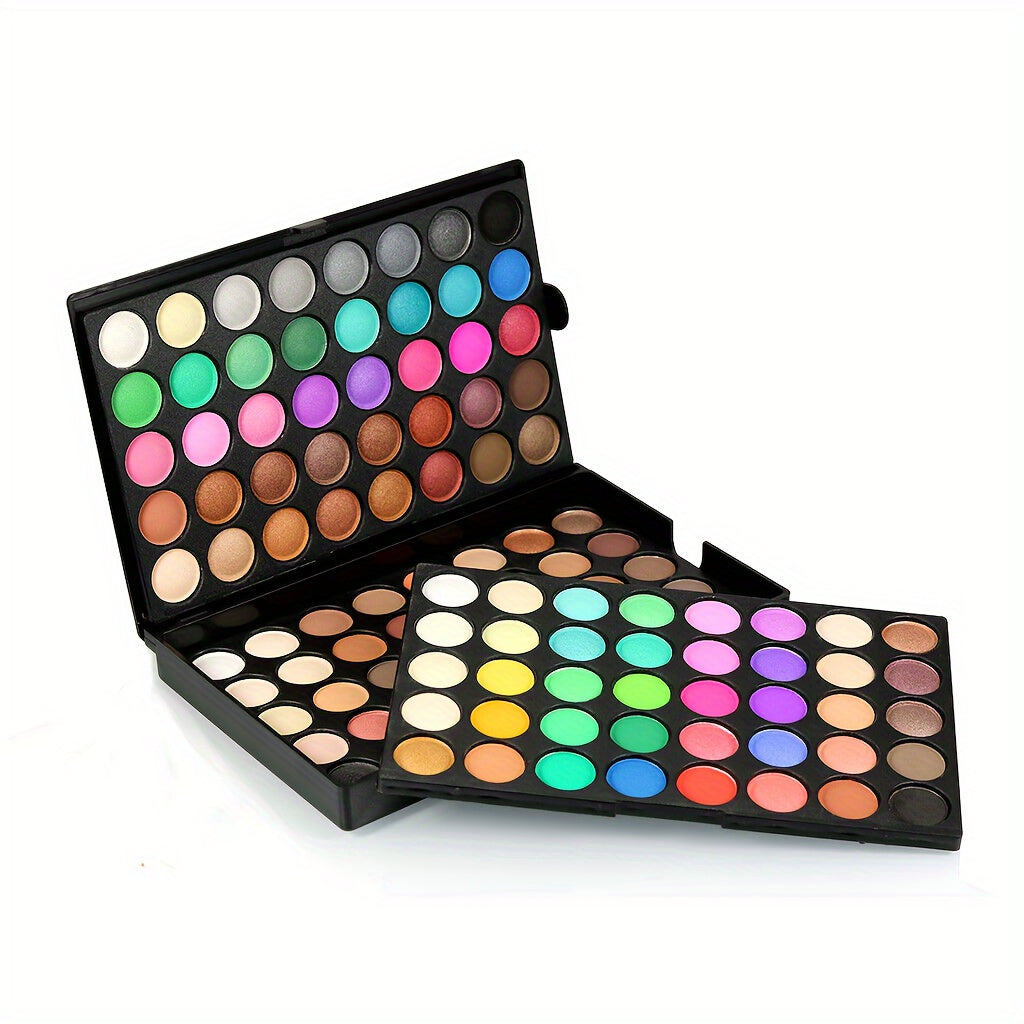 120 Colors Mini Eyeshadow Palette Makeup Gift Set, Professional 3-layer Highly Pigmented Nude Warm Color Tone Matte Shimmer Glitter Finish Natural Colorful Makeup Eyeshadow Palette Set For Music Festival