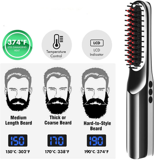 Usb Charging Straight Hair And Beard Comb