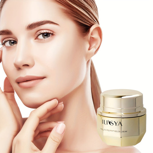 ILISYA Pure Eye Cream for Hydration, Moisturizing & Firming - Formaldehyde-Free, Luxury Golden Design with Spherical Glass Jar & Metallic Accents, Suitable for All Light Beige Types Including Sensitive, Daily Use & Holiday Gi