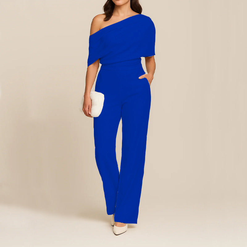 Fashion Slimming One-Shoulder Women's Jumpsuit