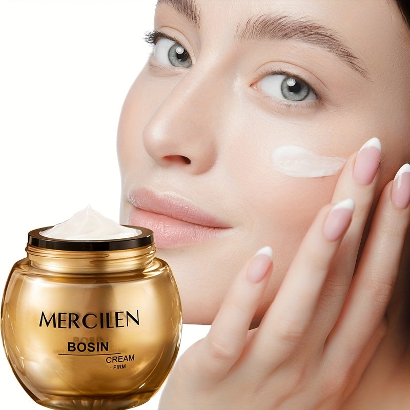 Bosin Moisturizer 50g, containing collagen, vegetable squalane, hyaluronic acid and sea fennel ingredients, deep moisturizing and moisturizing facial Light Beige skincare, make Light Beige younger looking