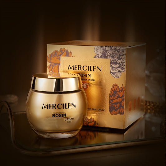 Bosin Moisturizer 50g, containing collagen, vegetable squalane, hyaluronic acid and sea fennel ingredients, deep moisturizing and moisturizing facial Light Beige skincare, make Light Beige younger looking