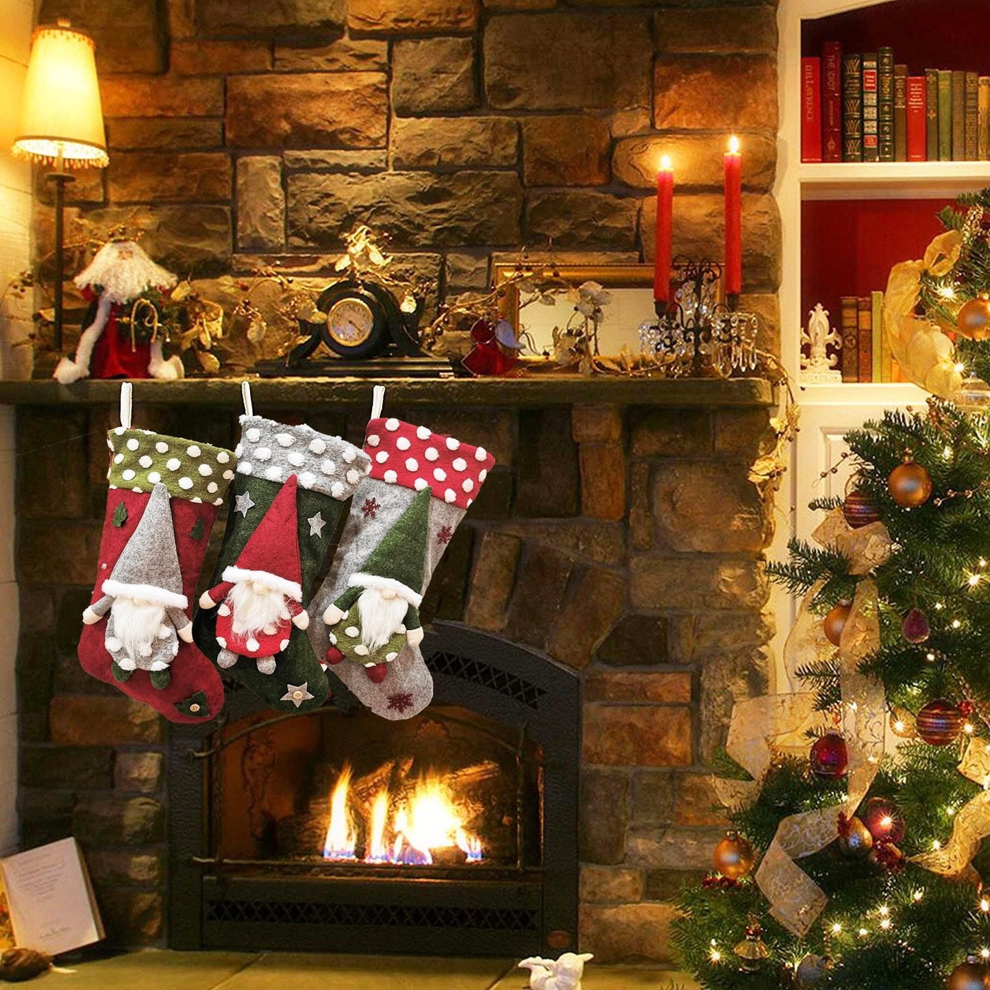 Christmas Decorative Supplies Lambswool Three-dimensional Christmas Socks