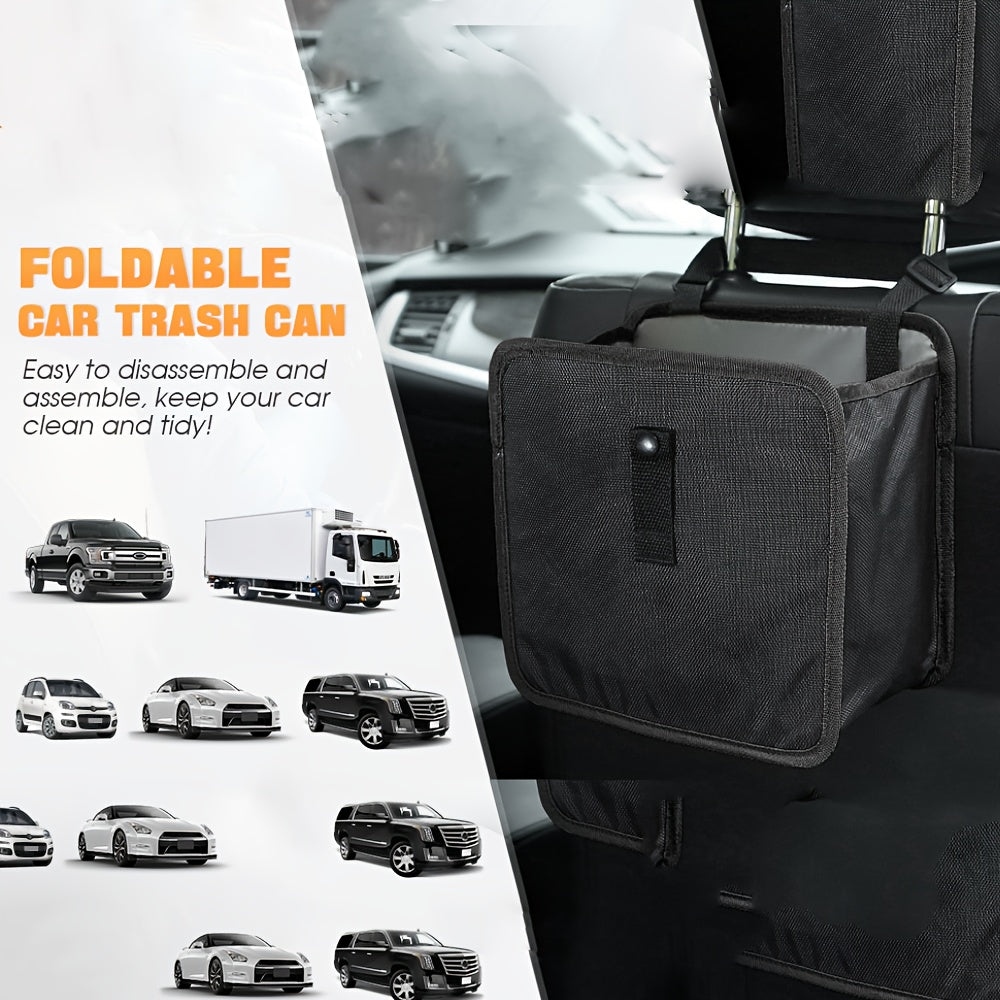 Foldable Car Trash Can, Hanging Waterproof Leakproof Trash Can Storage Bag For Car With Large Capacity, Car Interior Accessories For Women & Men Gift