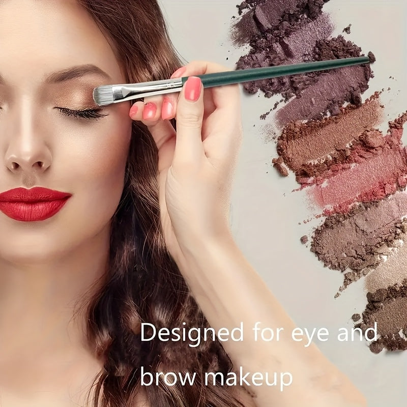 Luxurious 14pcs Makeup Brush Set - Plush, Green Professional Brushes for Full Face & Eye Detailing - Ideal for Foundation, Contouring & Blending