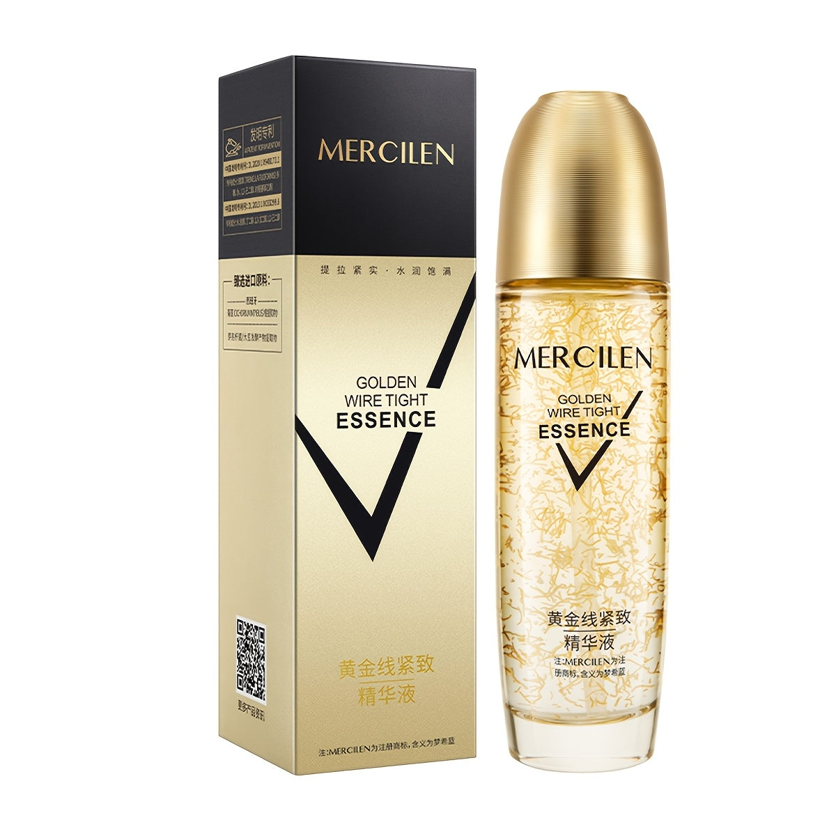 MERCILEN Golden Thread Firming Essence - Hydrating & Tightening, Alcohol-Free Gel Formula with Hyaluronic Acid & Glycerin for Sensitive Skin, Moisturizing Face Serum,Skincare