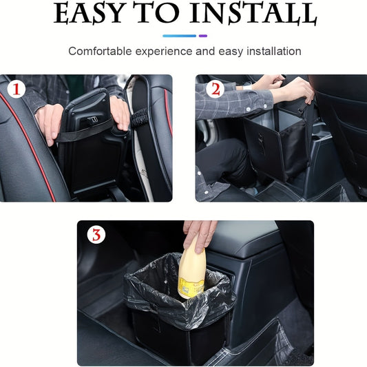 Foldable Car Trash Can, Hanging Waterproof Leakproof Trash Can Storage Bag For Car With Large Capacity, Car Interior Accessories For Women & Men Gift