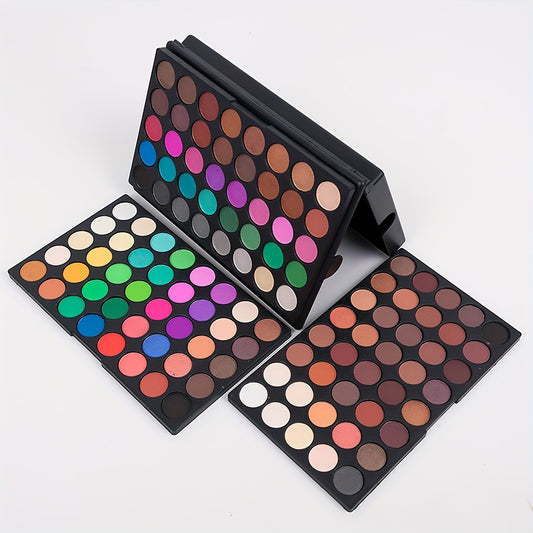 120 Colors Mini Eyeshadow Palette Makeup Gift Set, Professional 3-layer Highly Pigmented Nude Warm Color Tone Matte Shimmer Glitter Finish Natural Colorful Makeup Eyeshadow Palette Set For Music Festival