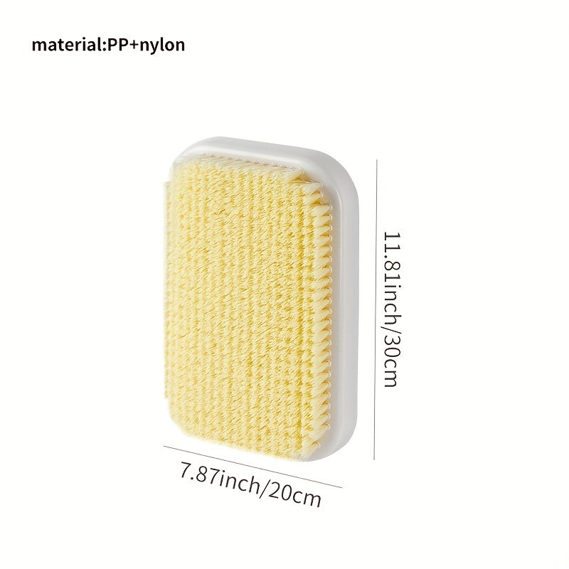 1pc Household Rubbing Bath Brush - Lazy Rubbing Back Pad, Wall Mounted Back Bath Brush, Back Scrubber For Shower - For Men & Women - Suitable for Daily Shower - Perfect Gift for Relaxation