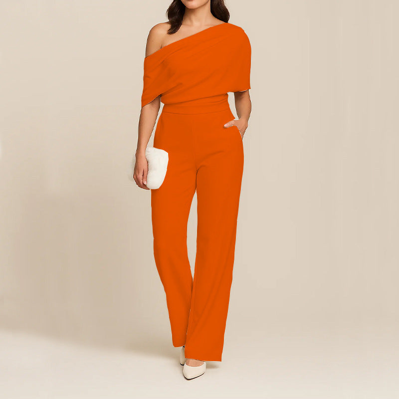 Fashion Slimming One-Shoulder Women's Jumpsuit