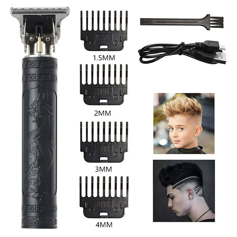 Electric Pusher T9 LCD Electric Hair Clipper Oil Shaving Head Carving Electric Shaver Rechargeble Hair Trimmer for Men Care