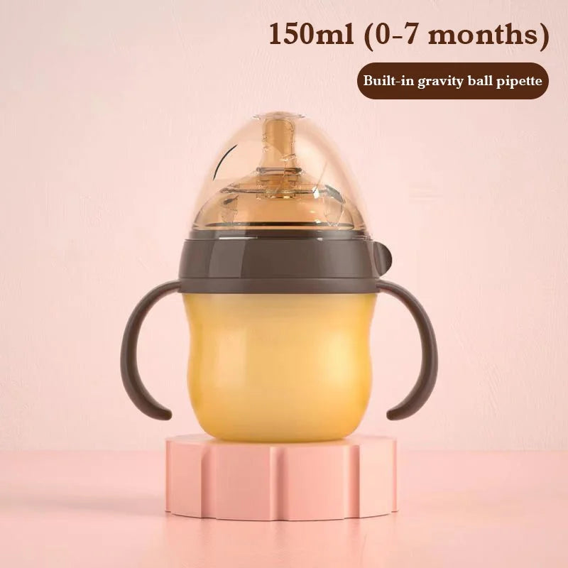 BPA-Free Silicone Baby Bottle, Suitable for 0-36 Months, 150ml/240ml, Mimics Breastfeeding Experience