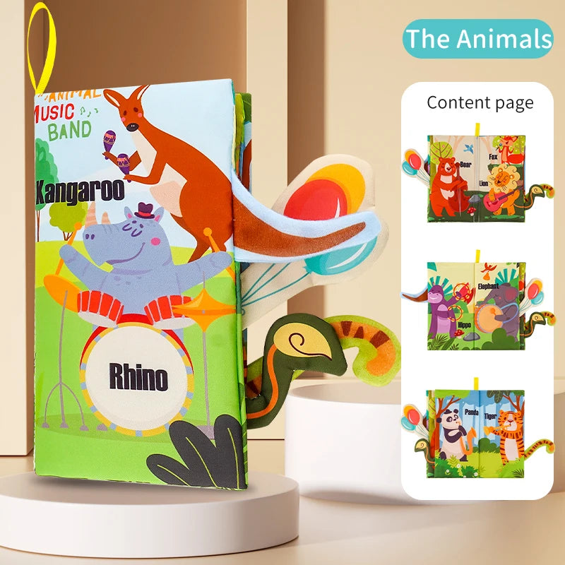 Baby Books Toys, Baby Books 0-6 Months, 3PCS Touch and Feel Cloth Crinkle Soft Books, Toys for 0-3-6-12-18 Months Infant Newborn