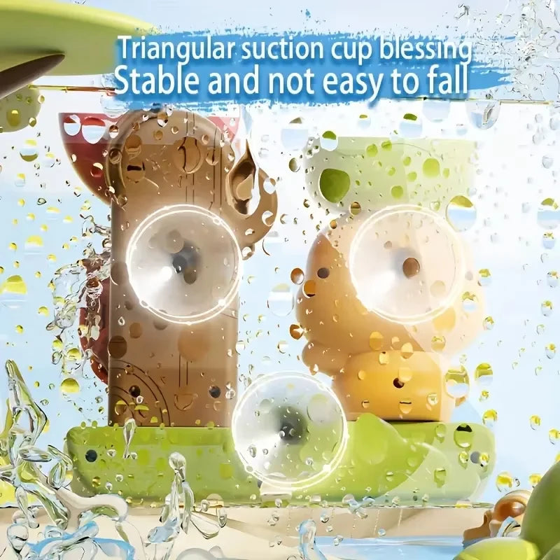 Baby Bath Toys  For Kids Interactive Bath Toy with Suction Cups Cartoon Duck Water Tub toys Bathtub Toy for Boys Girls Infant