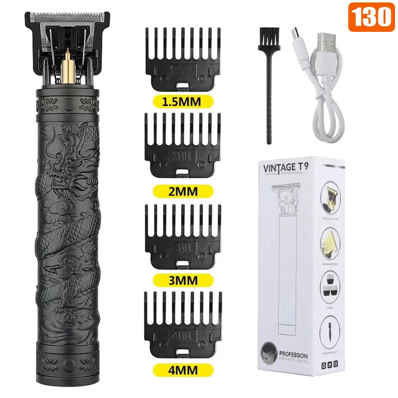 Electric Pusher T9 LCD Electric Hair Clipper Oil Shaving Head Carving Electric Shaver Rechargeble Hair Trimmer for Men Care