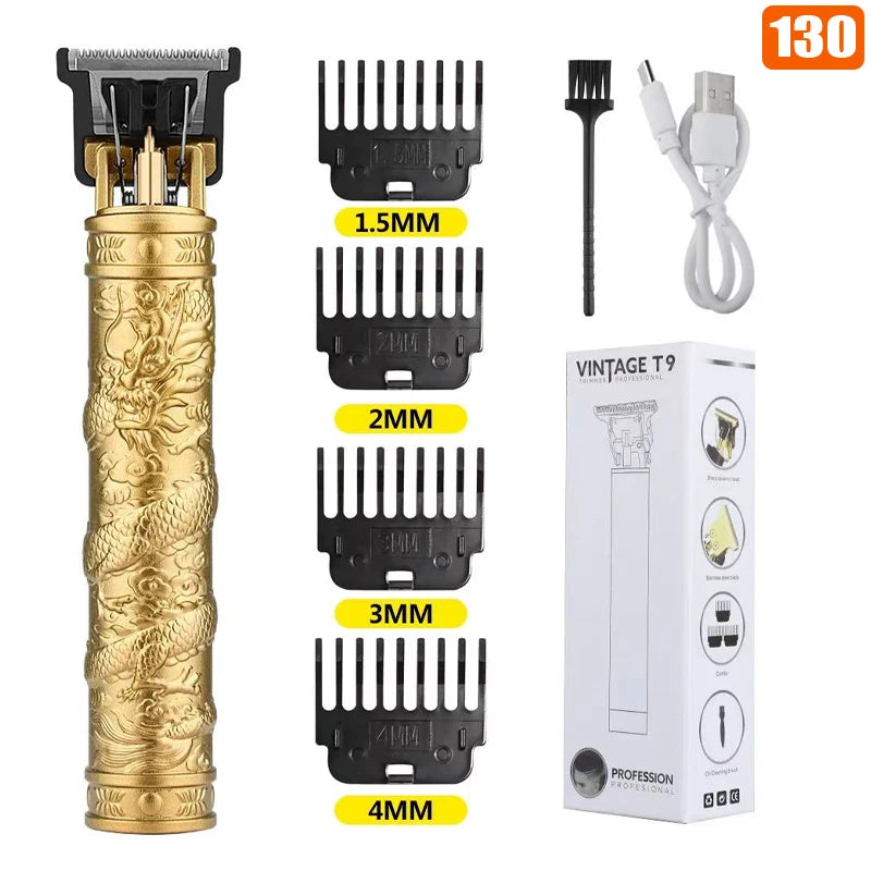 Electric Pusher T9 LCD Electric Hair Clipper Oil Shaving Head Carving Electric Shaver Rechargeble Hair Trimmer for Men Care