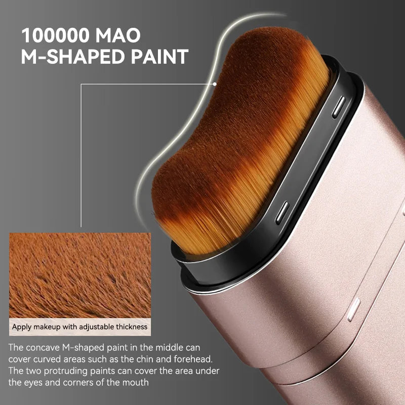 Clear and Moisturizing Foundation with a Natural Glow, Hydrating, Bling, Radiance, Thin and Lightweight Double-Ended Makeup Foundation That Can Be Rotated for Easier Application, with Its Own Brush for Waterproofing, Making I
