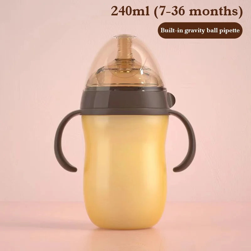 BPA-Free Silicone Baby Bottle, Suitable for 0-36 Months, 150ml/240ml, Mimics Breastfeeding Experience