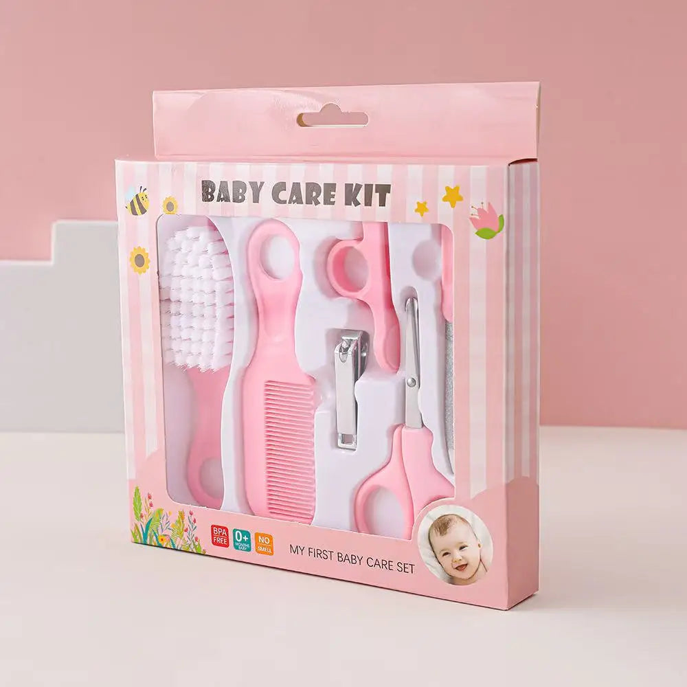 6pcs/Set Baby Cleaning Kit Care Product Set For Nails And Hair, Including Beauty Brush Comb And Nail Clipper Set For Home Use