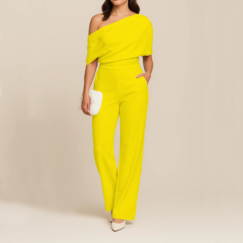 Fashion Slimming One-Shoulder Women's Jumpsuit