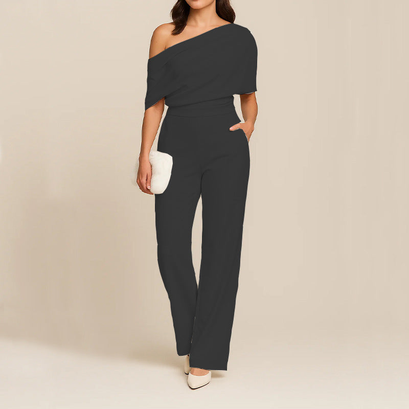 Fashion Slimming One-Shoulder Women's Jumpsuit