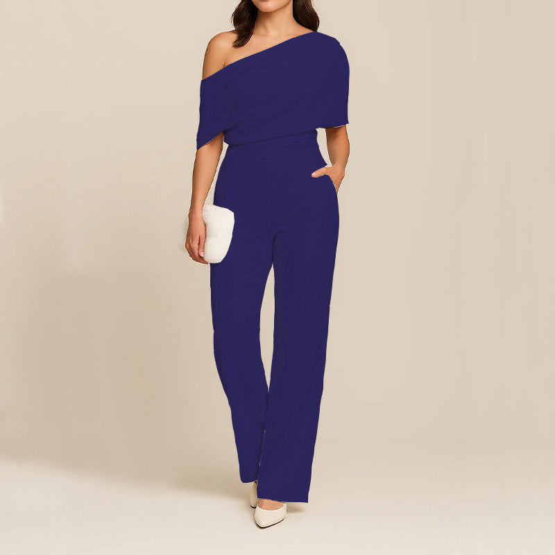 Fashion Slimming One-Shoulder Women's Jumpsuit
